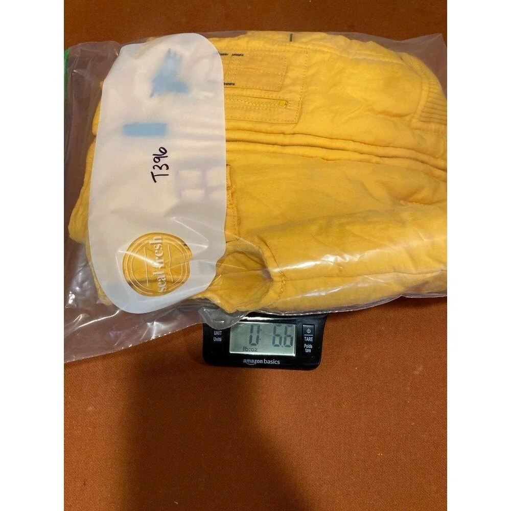 Vintage 2009 Baby Gap Utility Vest Sz‎ 0-6 Month Yellow Full Zip Up Pockets